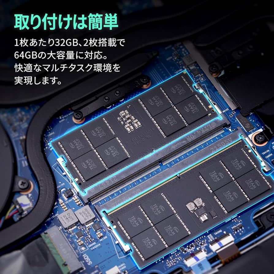 Team SO-DIMM DDR5 5600MHz 16GBx2枚32GBkit Amazon.co.jp: Team ノートPC用メモリ DDR5 5600MHz 32GB